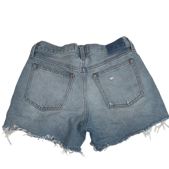 Abercrombie & Fitch Boyfriend Jean Denim Short Womens 25 0 Distressed Light Wash - Picture 4 of 6